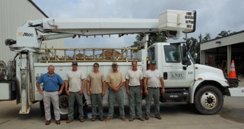 This crew from Newberry Electric Cooperative is one of three S.C. co-ops helping restore power in Louisiana.